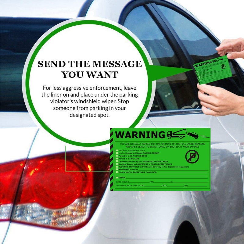 Remarkable Violation Stickers - 'You Are Illegally Parked' Warning Labels for Reserved, Handicapped, Private Parking - Hard to Remove, Super Sticky Tow Warnings 50pcs 5"X 8" - Image 4